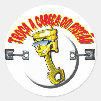 Adesivos auto colantes-Troça A Cabeça do "Pistão"