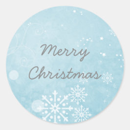 Adesivos azuis com espiral em floco de neve
