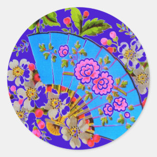 Adesivos Azul-Ventilador Chineses
