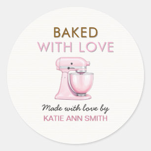 Adesivos Baked with Love Etiquetas com Misturador