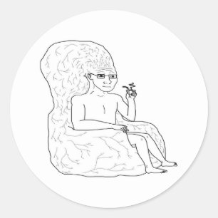 Adesivos Big Brain Wojak