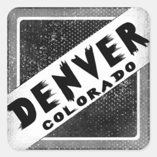 Adesivos brancos negros do Denver Colorado
