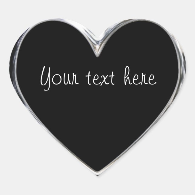 Adesivos cardíacos de prata personalizáveis (Frente)