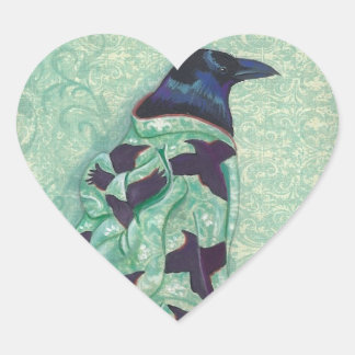 Adesivos cardíacos Kimono Raven