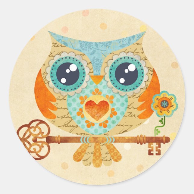 Adesivos Cartas de Amor de Verão da Coruja (Frente)