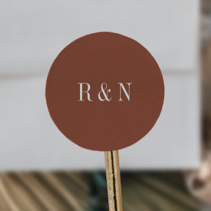 Adesivos Chic Terracotta Rust Monogramas