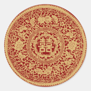 Adesivos chineses de felicidade dupla