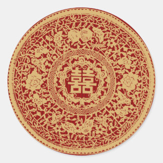 Adesivos chineses de felicidade dupla