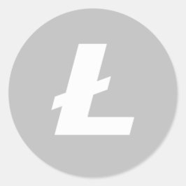 Adesivos clássicos Litecoin LTC (folha de 20)