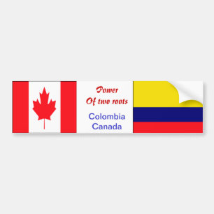 Adesivos colombianos-canadianos para-choques
