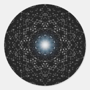 Adesivos com padrão caleidoscópico em estrela