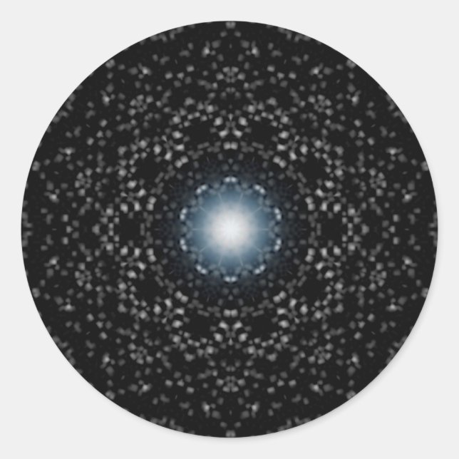 Adesivos com padrão caleidoscópico em estrela (Frente)