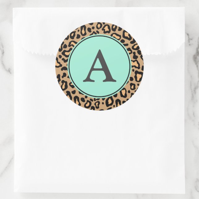 Adesivos com Padrão de Leopardo Monograma (Bolsa)