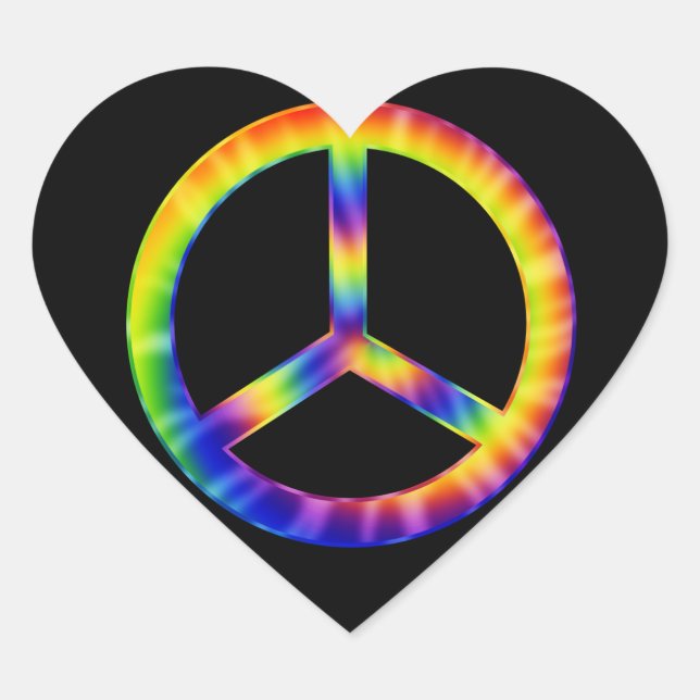 Adesivos com Símbolo da Paz em Tie Dye (Frente)