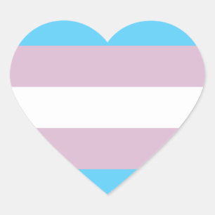 Adesivos com Sinalizador Transgênero (Coração)