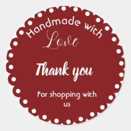 Adesivos comerciais de cor vermelha escura