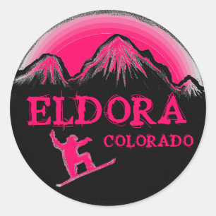 adesivos cor-de-neve rosa da Eldora Colorado