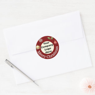Adesivos corporativos de Natal personalizados