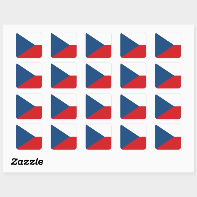 Adesivos da bandeira da República Tcheca & moda da (Folha)