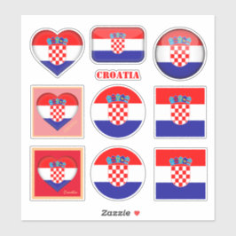 Adesivos da Croácia & Bandeira da Croácia, Coração