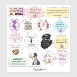 Adesivos da Jane Austen