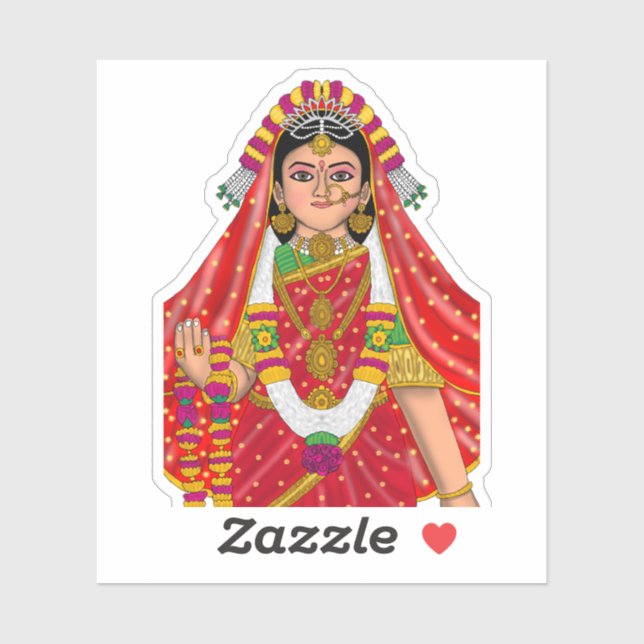 Adesivos da Shree Radha (Folha)