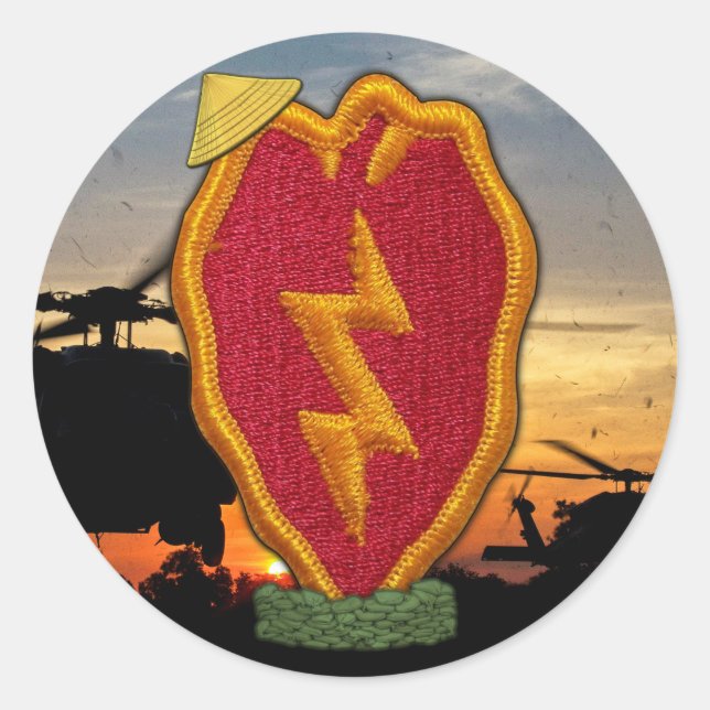 adesivos da zona de infantaria da divisão vietnam  (Frente)