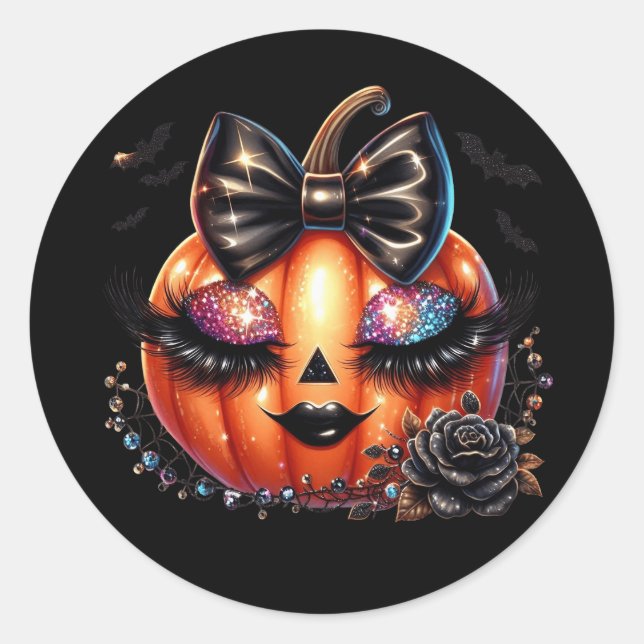 Adesivos de Abóbora de Halloween (Frente)