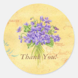 Adesivos de Agradecimento Bouquet Sweet Violets Re
