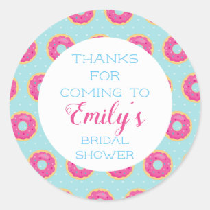 Adesivos de Agradecimento da Festa de Donut