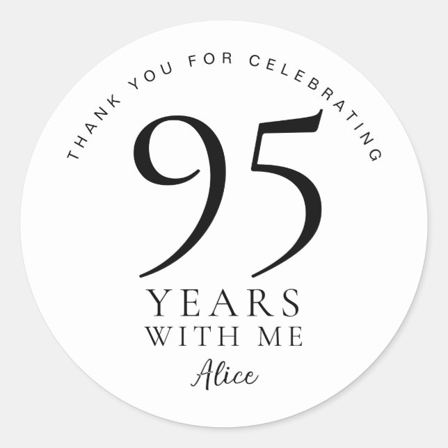 Adesivos de agradecimento de 95º aniversário (Frente)