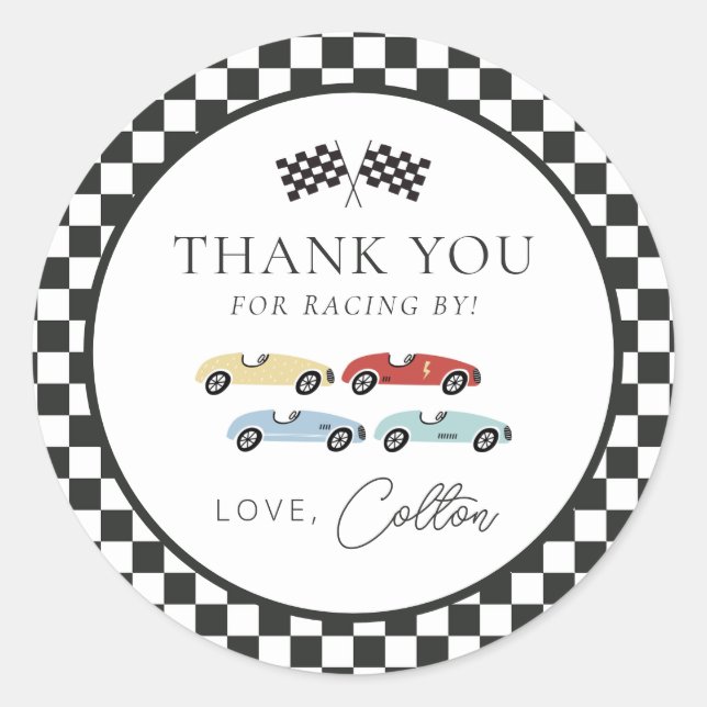 Adesivos de Agradecimento de Aniversário de Carro  (Frente)