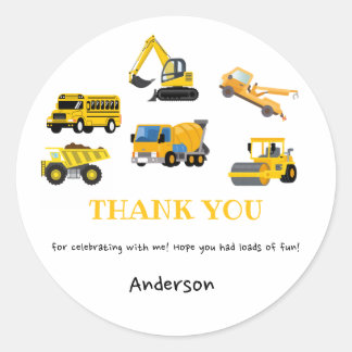 Adesivos de Agradecimento de Aniversário de Constr