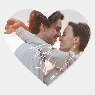 Adesivos de Agradecimento de Casamento com Foto Mo