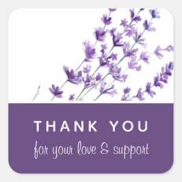 Adesivos de Agradecimento de Casamento Lavanda