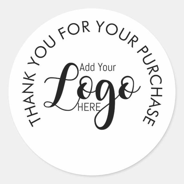 Adesivos de Agradecimento de Logotipo Personalizad (Frente)