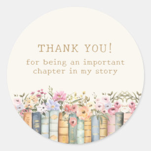 Adesivos de Agradecimento do Tema do Livro