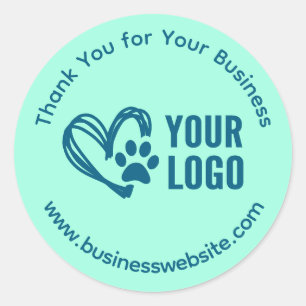 Adesivos de Agradecimento Empresariais com Logotip