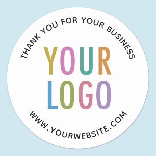 Adesivos de Agradecimento Empresariais Logotipo Pe