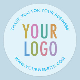 Adesivos de Agradecimento Empresariais Logotipo Pe