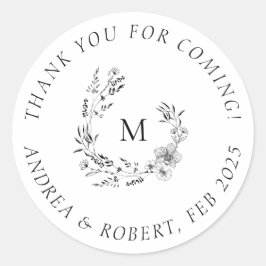 Adesivos de Agradecimento por Vir Monogramados