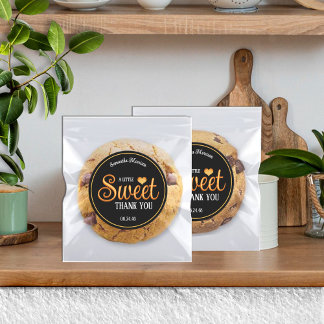 Adesivos de Agradecimento Preto e Dourado Sweet Tr
