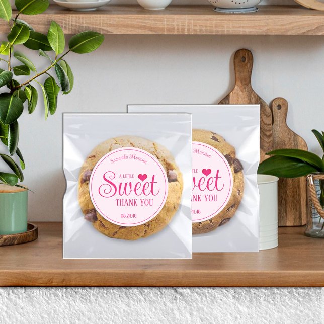 Adesivos de Agradecimento Rosa Doce Tratamento (Criador carregado)