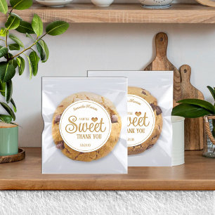 Adesivos de Agradecimento Sweet Treat Dourado e Br