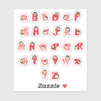 Adesivos de alfabeto de Abraços de ouriço | Letra 