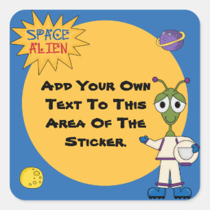 Adesivos de Alienígena de espaço personalizados
