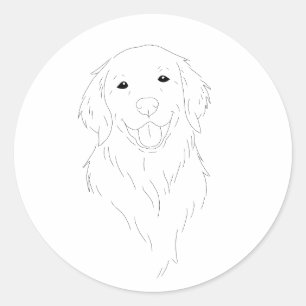 Adesivos de amante do Golden retriever minimalista