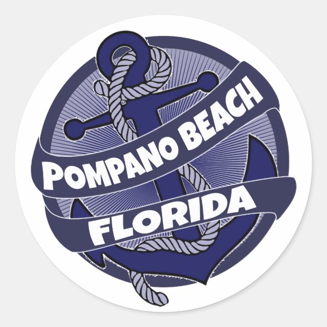 Adesivos de ancoragem da Pompano Beach (Frente)
