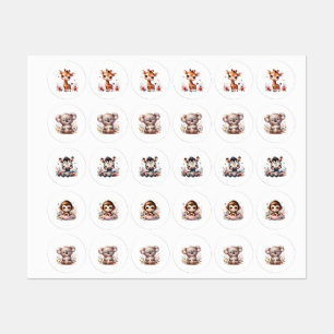 Adesivos de Animais Bebês