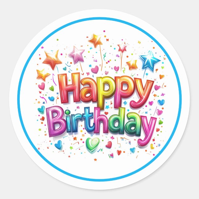 Adesivos de Aniversário (Frente)